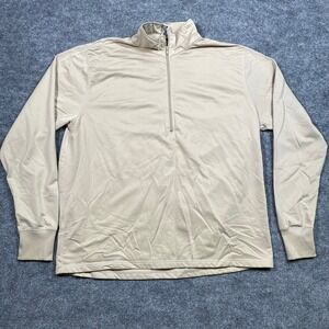Military Sleeping Shirt 2XL Beige Long Sleeve Quarter Zip Active Force Apparel